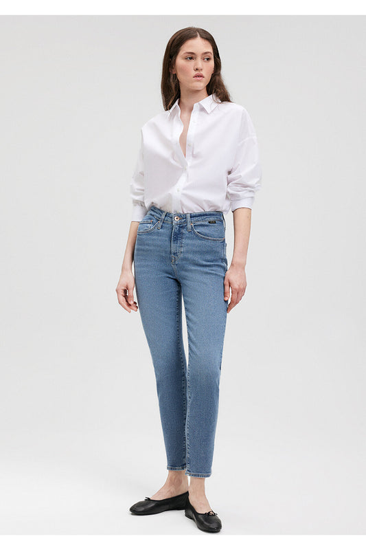 Mavi Cindy Gold Shape Shaded Indigo Blue Jean Pants Men
