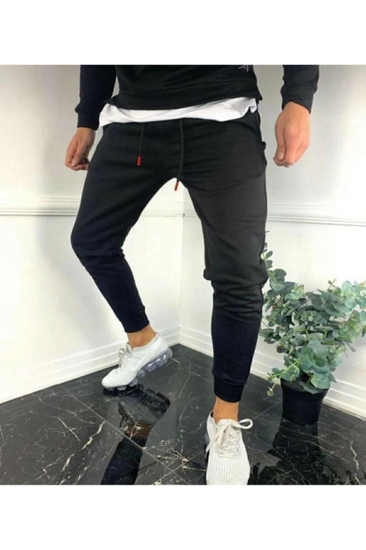 uyguntarz Black Pocket Sweatpants Men