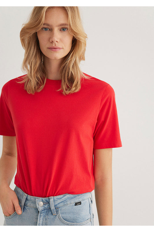 Mavi Red Basic T-Shirt Regular Fit - Regular Fit Women