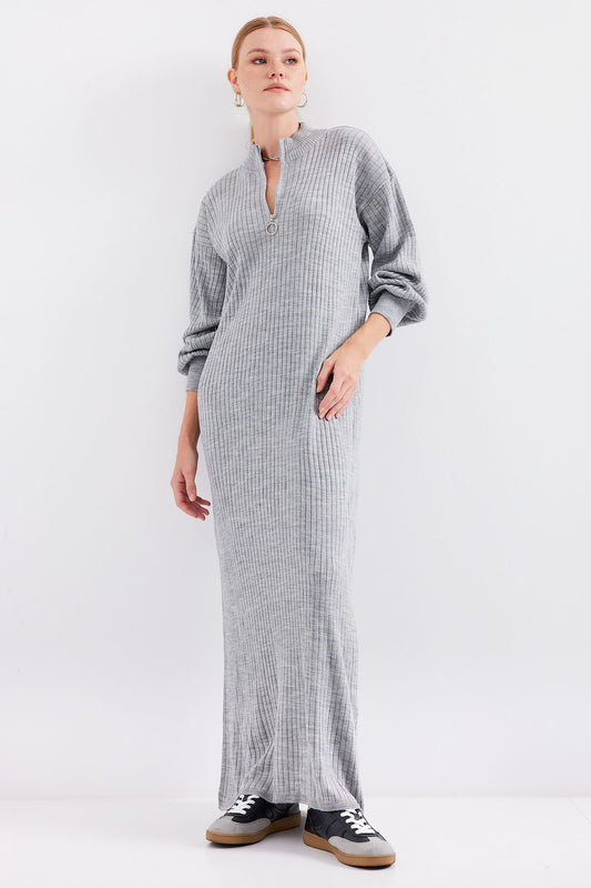 Bigdart Full-length Knitwear Dress - Gray Women