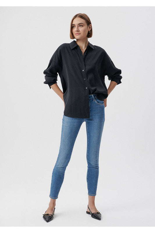 Mavi Tess m Girly Indigo Si Jean Trousers Navy Blue Women