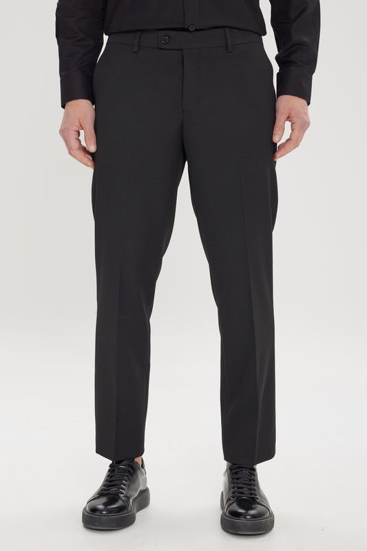 AC&Co - Altınyıldız Classics Men's Black Regular Fit Relaxed Cut Side Pocket Classic Trousers Men