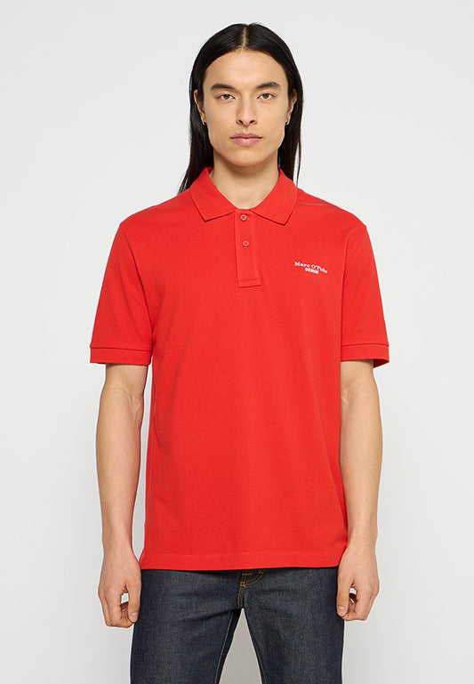 Marc O'Polo DENIM Polo Shirt SSL, Logo Print, Reg Red (ZZO2Q3W04-G01) Men
