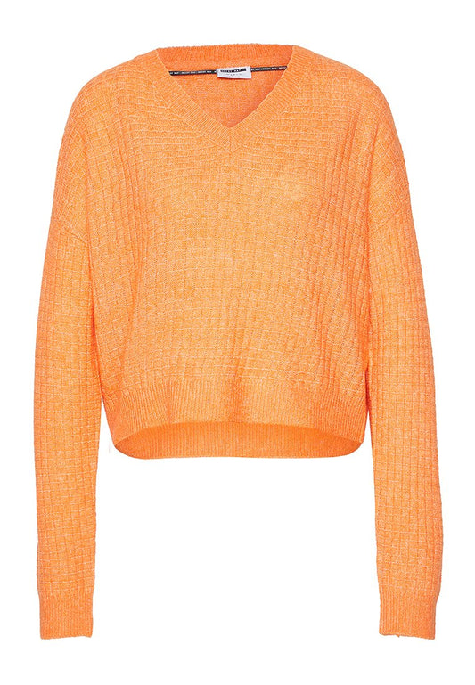 Noisy May NMAVA L/S V NECK KNIT Orange (ZZO1KAV06-H00) Women