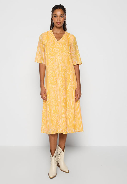 Modström DonteMD long print dress Orange (MO421C0BH-H11) Women