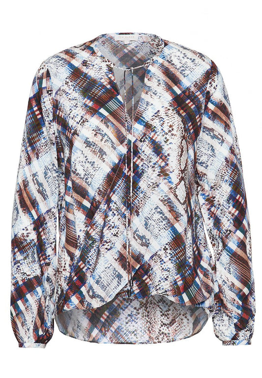 Ted Baker WMB LYZAA WC9W quarts printed neck tie blouse Multi-Coloured (ZZO1J3V47-A00) Women