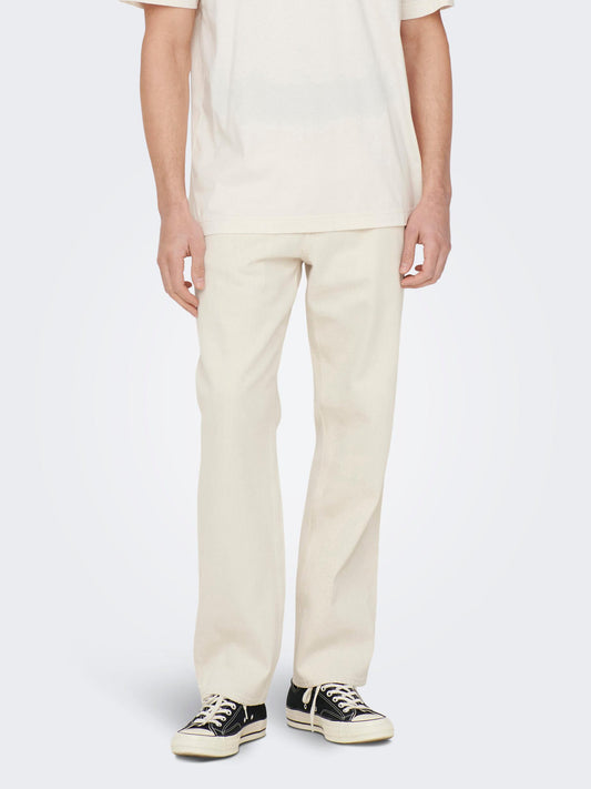 Only & Sons Straight Fit Jeans Edge White (22025917-3556231) Men