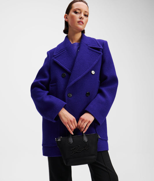 Karl Lagerfeld Wool Peacoat Deep Purple (246W1508755) Women
