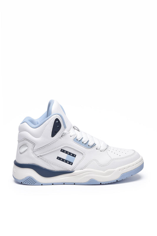 TOMMY JEANS sneakers WHITE/LIGHT BLUE (259042-1137) Women
