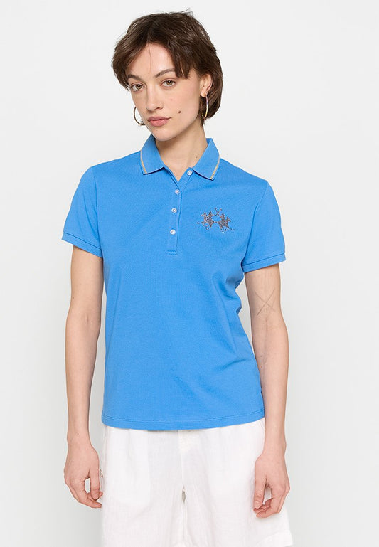 La Martina WOMAN S/S POLO Blue (ZZO2C7026-K00) Women