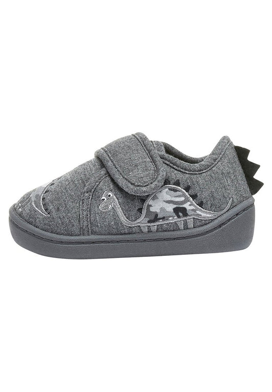 Next Grey Dinosaur Slippers (Younger) Grey (NX314L01H-C11) Kids