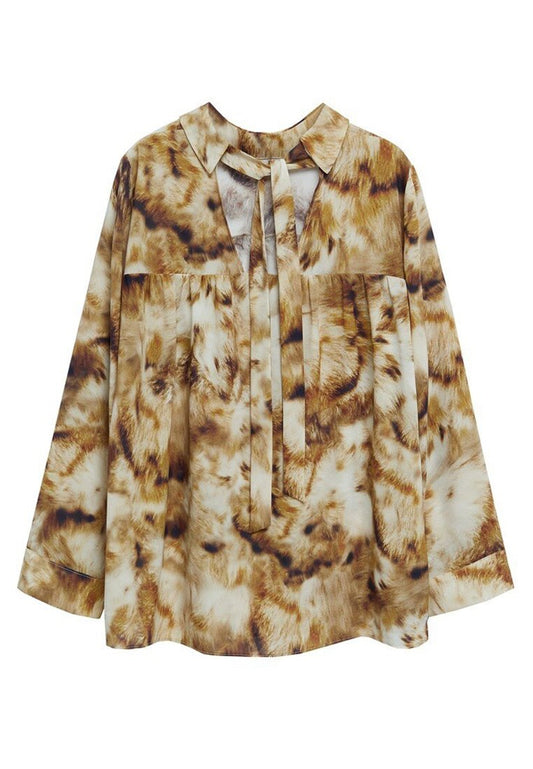 Mango Bluse with animal print Brown (M9121E3OX-O11) Women