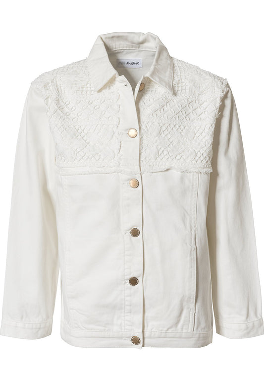 Desigual Denim Jacket CHAQ for Mädchen White (DE123L02K-A11) Kids