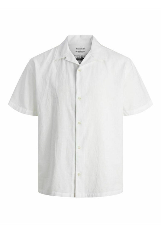 Jack & Jones JJESUMMER RESORT LINEN SHIRT SS SN White (JA222D2K2-A11) Men