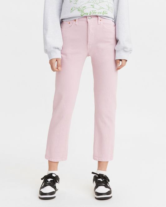 Levi's 501 Crop Dark Lilac Pink Straight Fit Jeans (36200-0191-2716813) Women