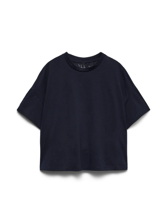 Sharon Short Sleeve Back Lace Tee Exp Navy Blazer (10351639) Women