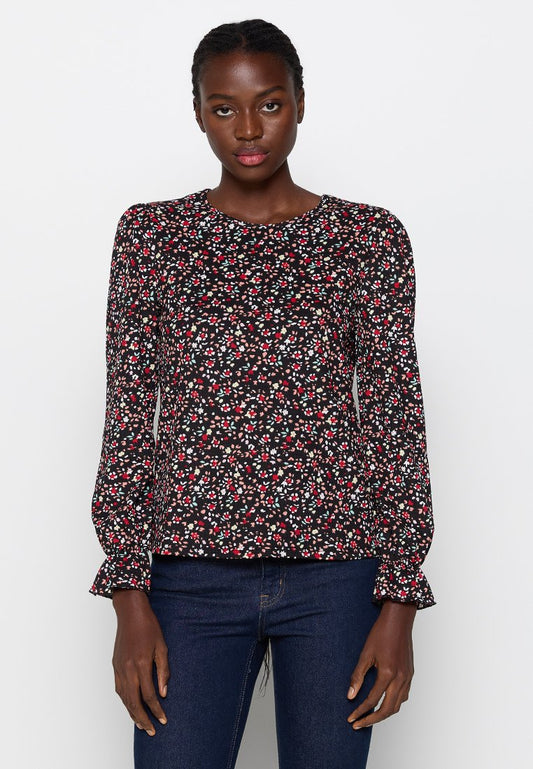 JDY BERTA L/S O NECK TOP LO Multi-Coloured (ZZO1TLD10-T00) Women