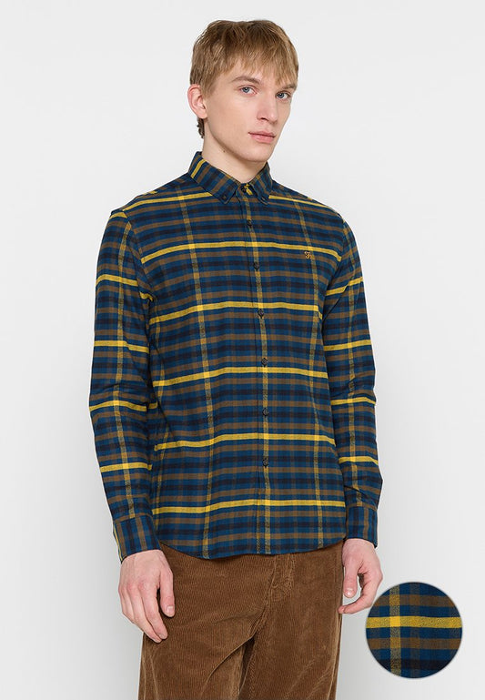 Farah CHAMBERS LS CHECK BD Blue (ZZO2EUC19-K00) Men