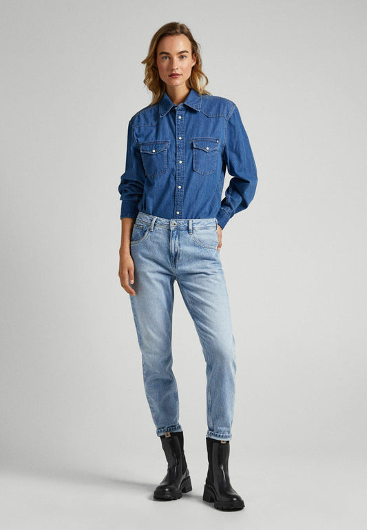 Pepe Jeans relaxed fit VIOLET Blue Denim (PE121N15L-K11) Women