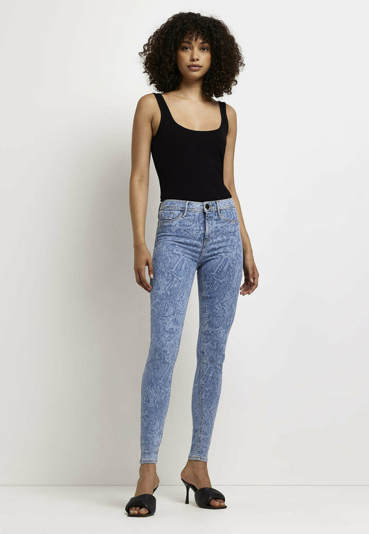 River Island Molly mid rise skinny jeans Blue (RI921N0I7-K11) Women