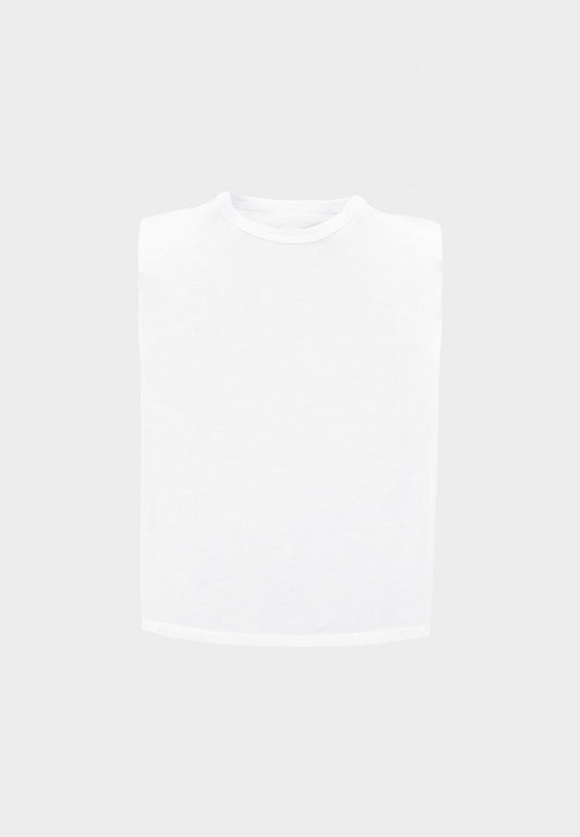 BALR. Padded Shoulder Top White (ZZO2ASY68-A00) Women