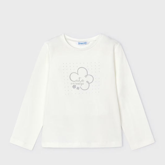 Mayoral Kids long-sleeved T-shirts (178-47_Cream)