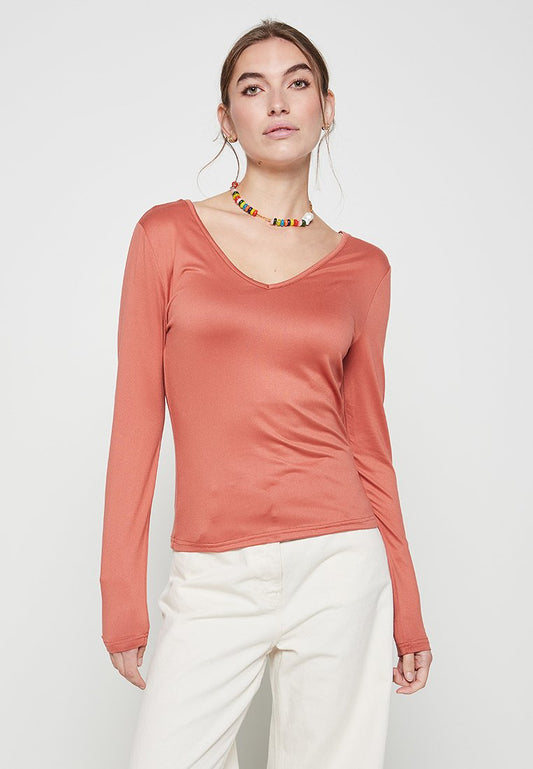 VMLEONORA LS V-NECK TOP JRS LT Women