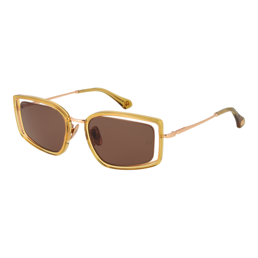 Ana Hickmann Rectangle Sunglasses Yellow (26000435) Women