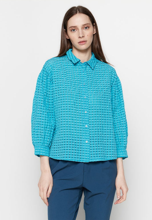Kaffe KAsissel Shirt 3/4 SL Turquoise (ZZO2F9Q10-L00) Women