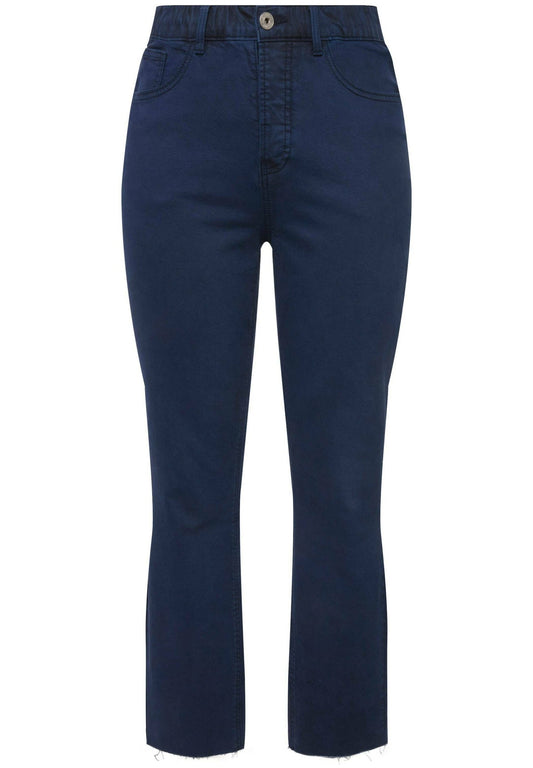 Studio Untold 7/8 Mom Jeans, Wide Legs, cutted Saum, 5 Pocket Dark Blue (S2Q21A04V-K11) Women
