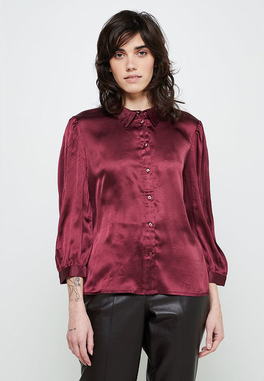 JDY SHIRT WITH SLEEVES FEM WOV PL65/PRE35 Dark Red (ZZO1TL024-G00) Women