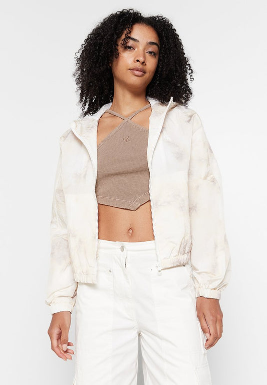 Calvin Klein Jeans LIGHTWEIGHT AOP WIND Off-White (ZZO2C9R38-T00) Women