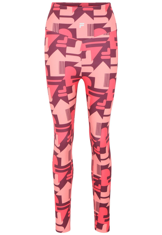 Fila Apparel RAGUSA AOP high waist tights Pink (1FI21A02M-J11) Women