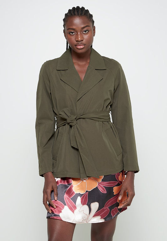 VILA VIFINA TIE BELT JACKET/ZL Green (ZZO22ZJ06-M00) Women