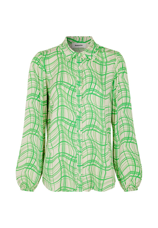 Modström CarsenMD print Bluse Off-White (MO421E09D-A11) Women