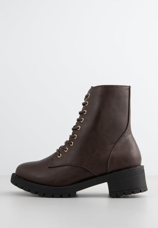 Bianco BIACLAIRE Laced Up Boot Dark Brown (ZZO1R5K12-O01) Women
