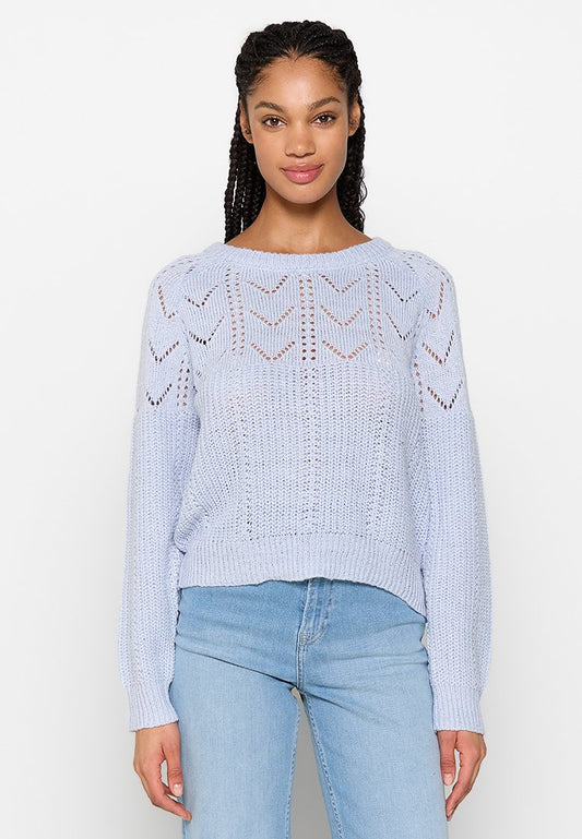 Pieces Jumper FEM KNIT PC80/PL20 Light Blue (ZZO1YE108-K00) Women