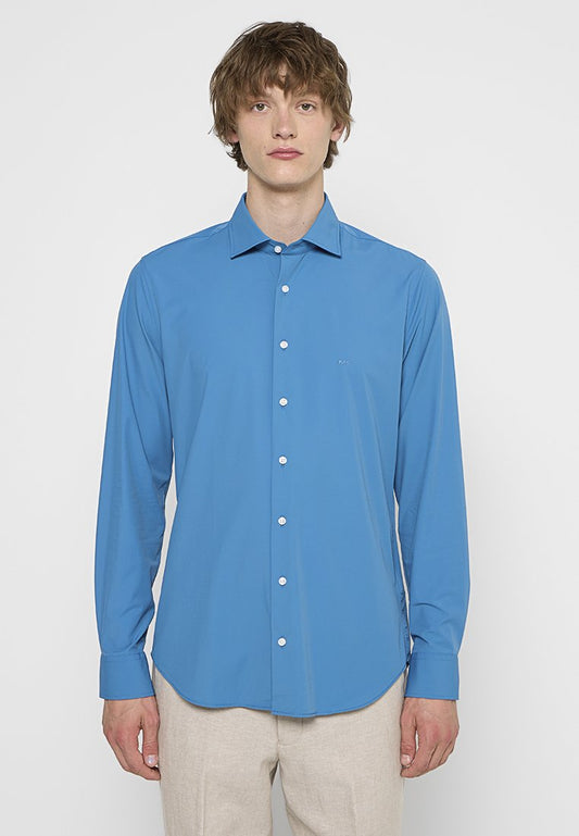 Michael Kors PERFORMANCE STRETCH SLIM SHIRT Blue (ZZO30L816-K00) Men