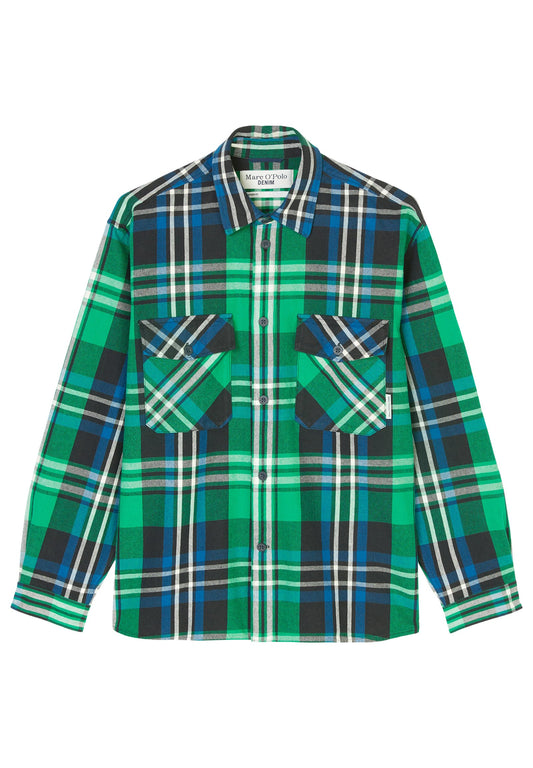 Marc O'Polo DENIM Kariertes Overshirt aus reiner Bio-Baumwolle Men