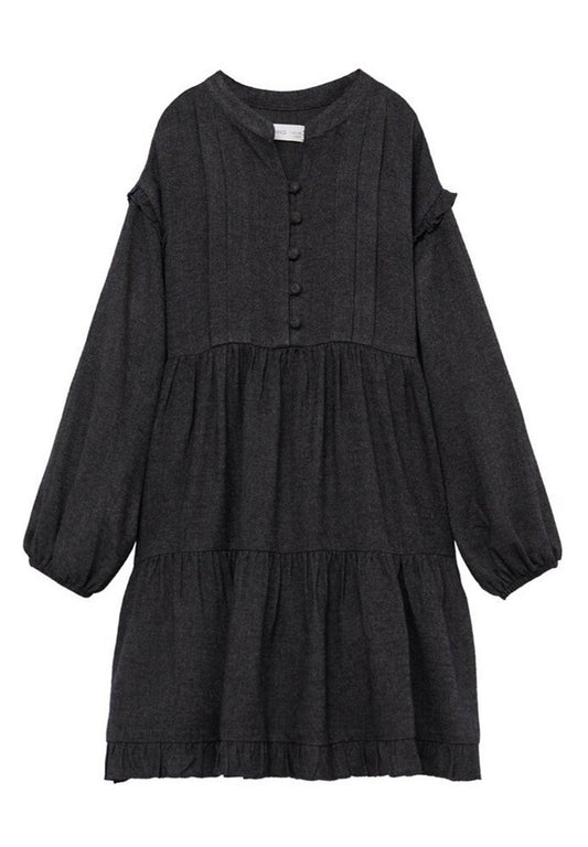 Mango Kids Ruffle Dress grey (M9123F0JI-C11) Kids