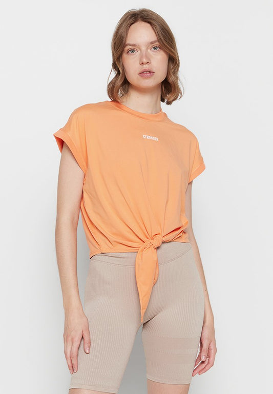 Stronger Tied Muscle Tank Orange (ZZO2B4005-H00) Women