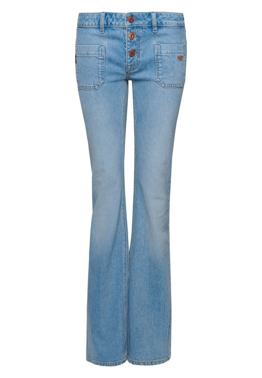 Superdry & Co Organic Cotton Vintage Low Rise Slim Flare Jeans Blue (SU221N04Y-K11) Women