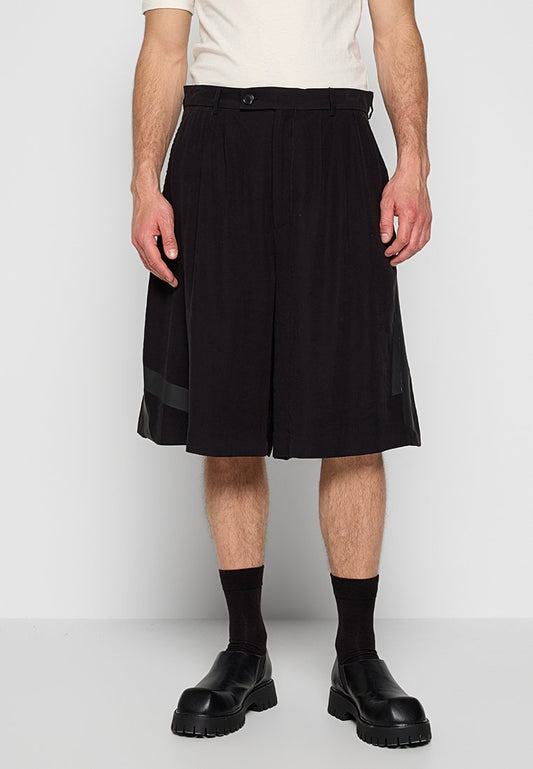 PLEATED OVERSIZE TAPE SHORTS Men