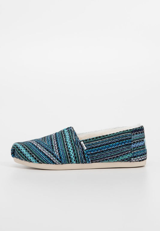 TOMS NVY MLT EMB CHENILLE WM ALPR ESP Blue (ZZO2J4S57-K00) Women