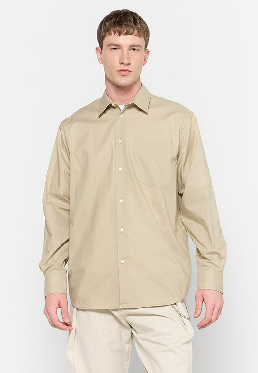 WOOD WOOD WWNico Poplin Shirt Beige (ZZO37DG71-N00) Men