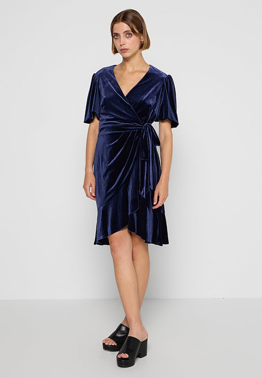 Lauren Ralph Lauren BELVINA SHORT SLEEVE DAY DRESS Dark Blue (ZZO2JV121-K00) Women