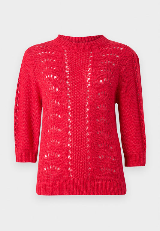 NA-KD Short Balloon Sleeve Knit Red Light Red (ZZO170JAN-O00) Women