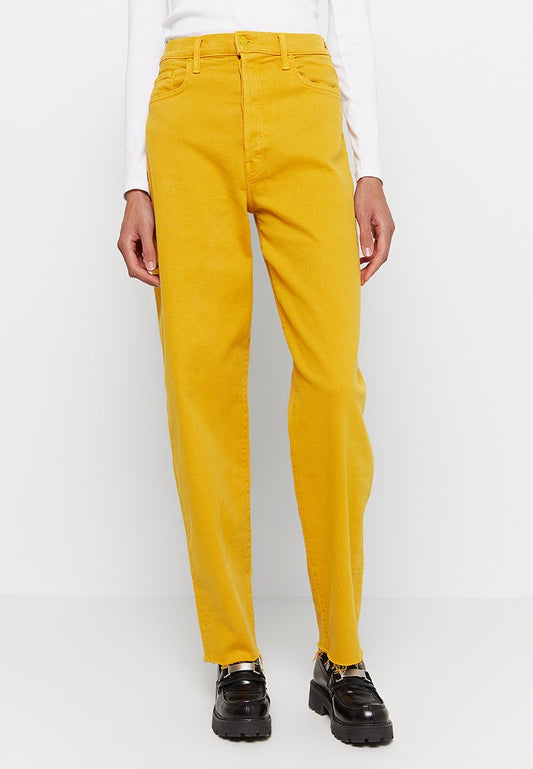 Mother THE CURBSIDE HEEL FRAY Mustard Yellow (ZZO270U15-T00) Women