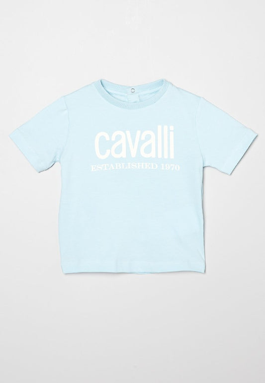 Roberto Cavalli Junior baby jersey t-shirt cavalli light blue (ZZO1RD108-K00) Kids