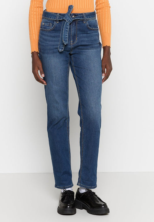 ORSAY JC BRUNO_GB DENIM BOYFRIEND WITH BELT Blue (ZZO2PNW19-S00) Women